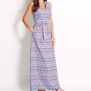 Vineyard Vines Pink and Blue Printed Maxi Dress